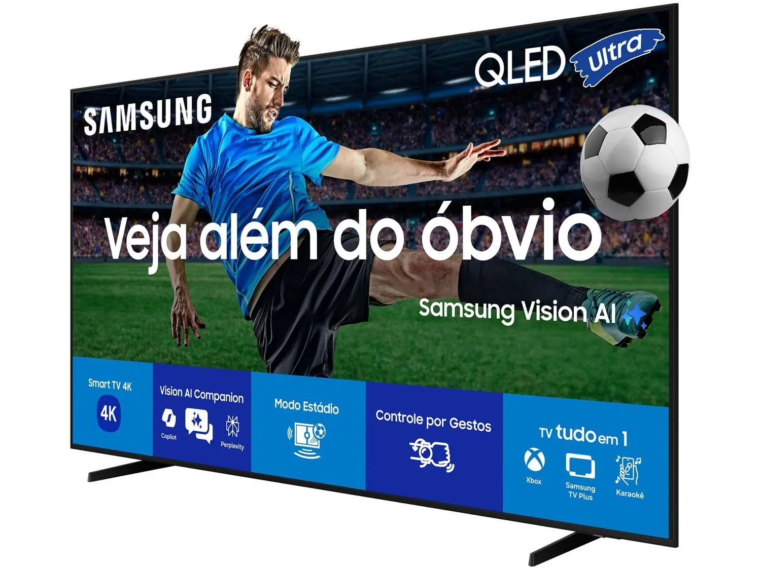 Smart TV 55" 4K Samsung QLED QN55Q7FAAGXZD Tizen Q4 AI 3 HDMI - Imagem 4