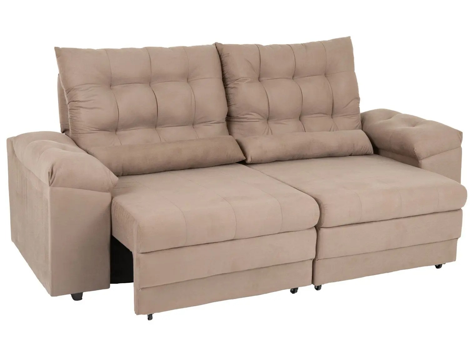 Sofá 3 Lugares Retrátil Reclinável Suede Phormatta Colômbia SMP