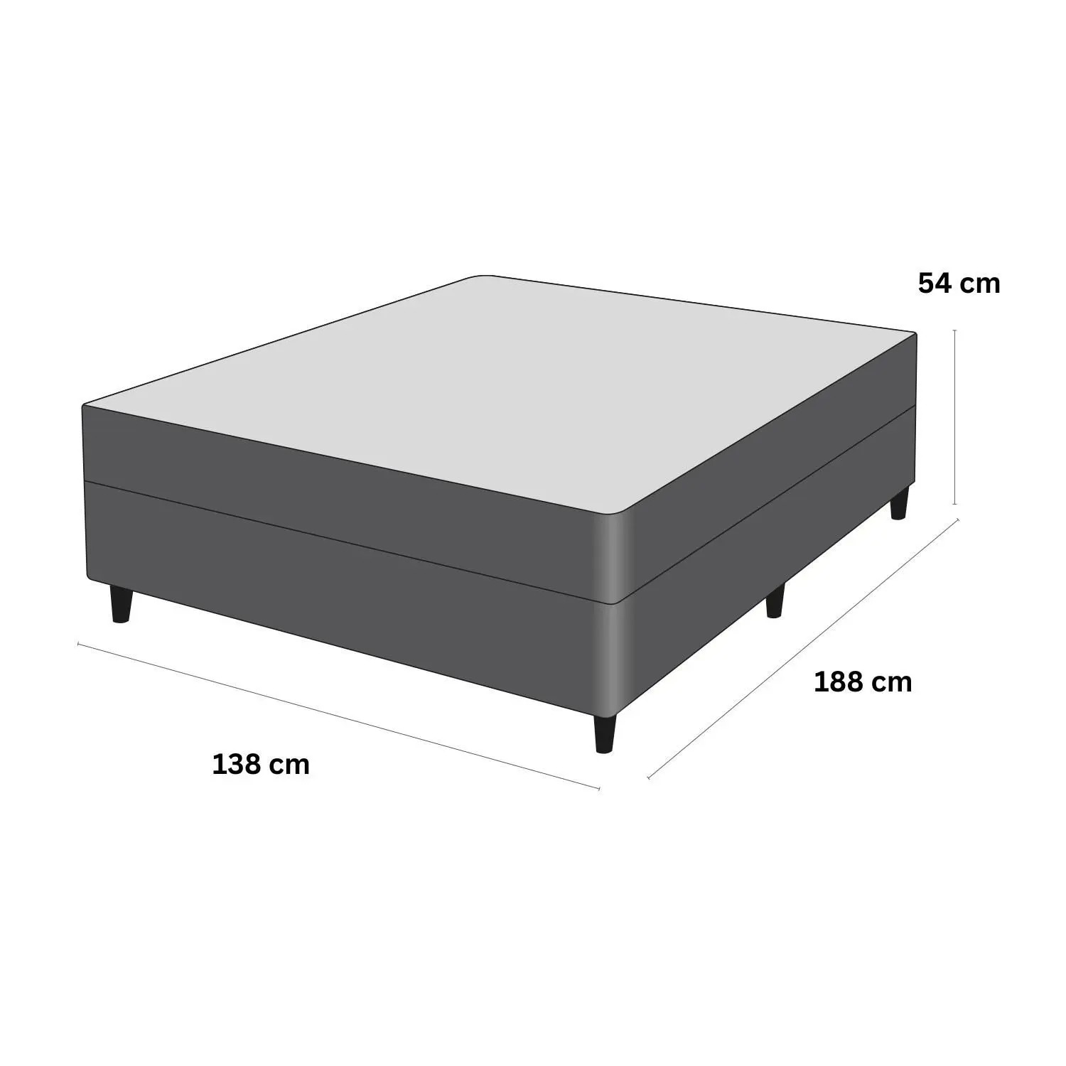 Cama box + Colchão ISO 150 D45 Casal(138x188)-Ortobom - Imagem 9