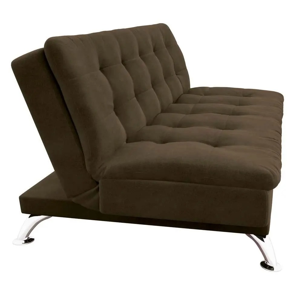 Sofá-Cama 3 Lugares Casal Premium II Suede Café - Mobly - Imagem 3