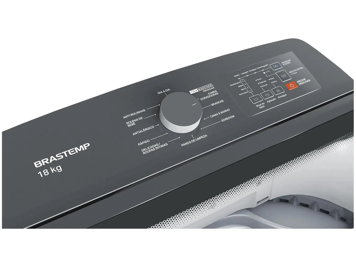 Lavadora de Roupas Brastemp 18kg Cesto Inox 12 Programas de Lavagem Branca BWF18AB 110/220V - Imagem 4