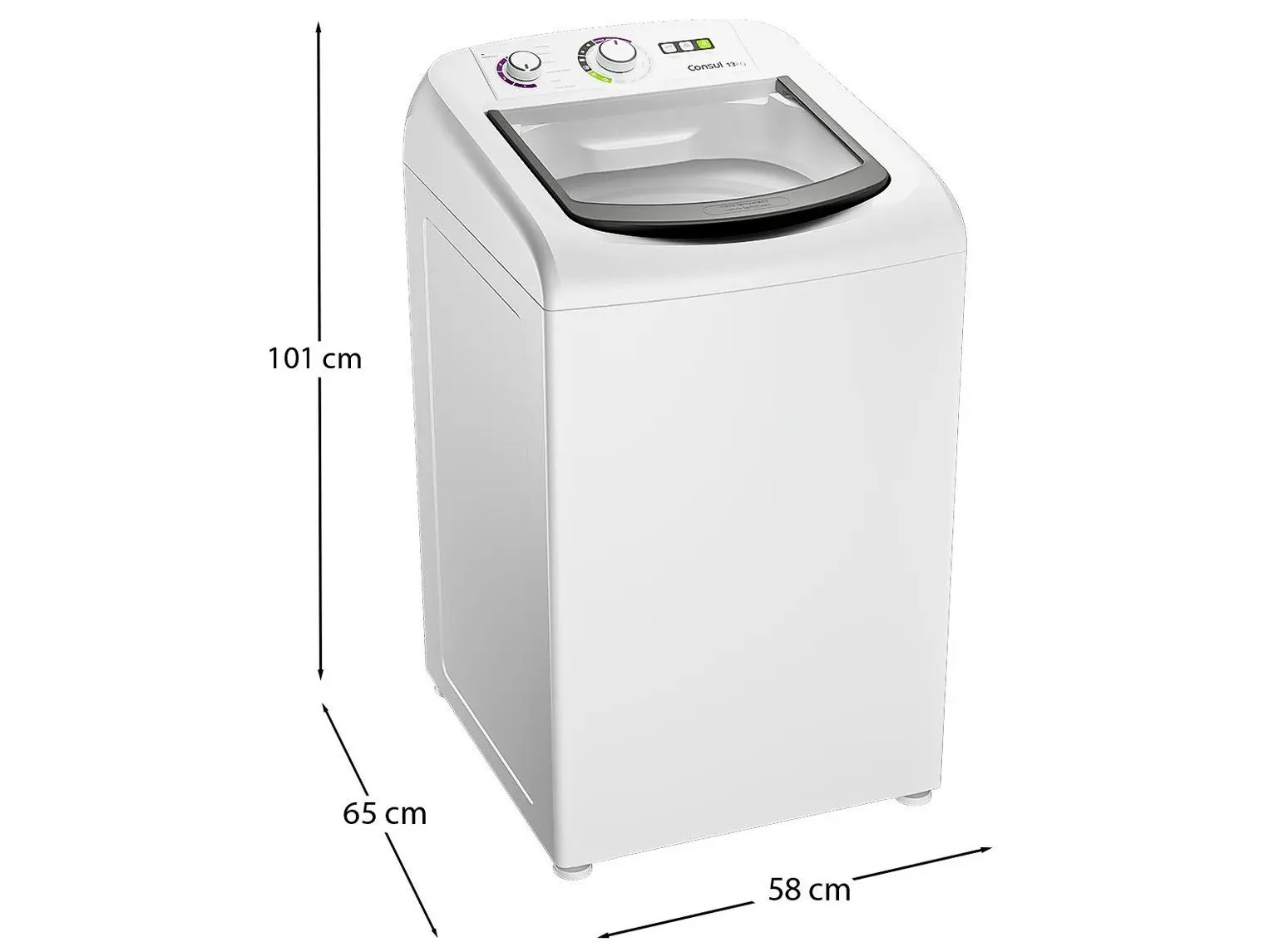 Lavadora de Roupas Consul 13kg Cesto Inox 16 Programas de Lavagem Branca CWH13AB 110/220V - Imagem 4