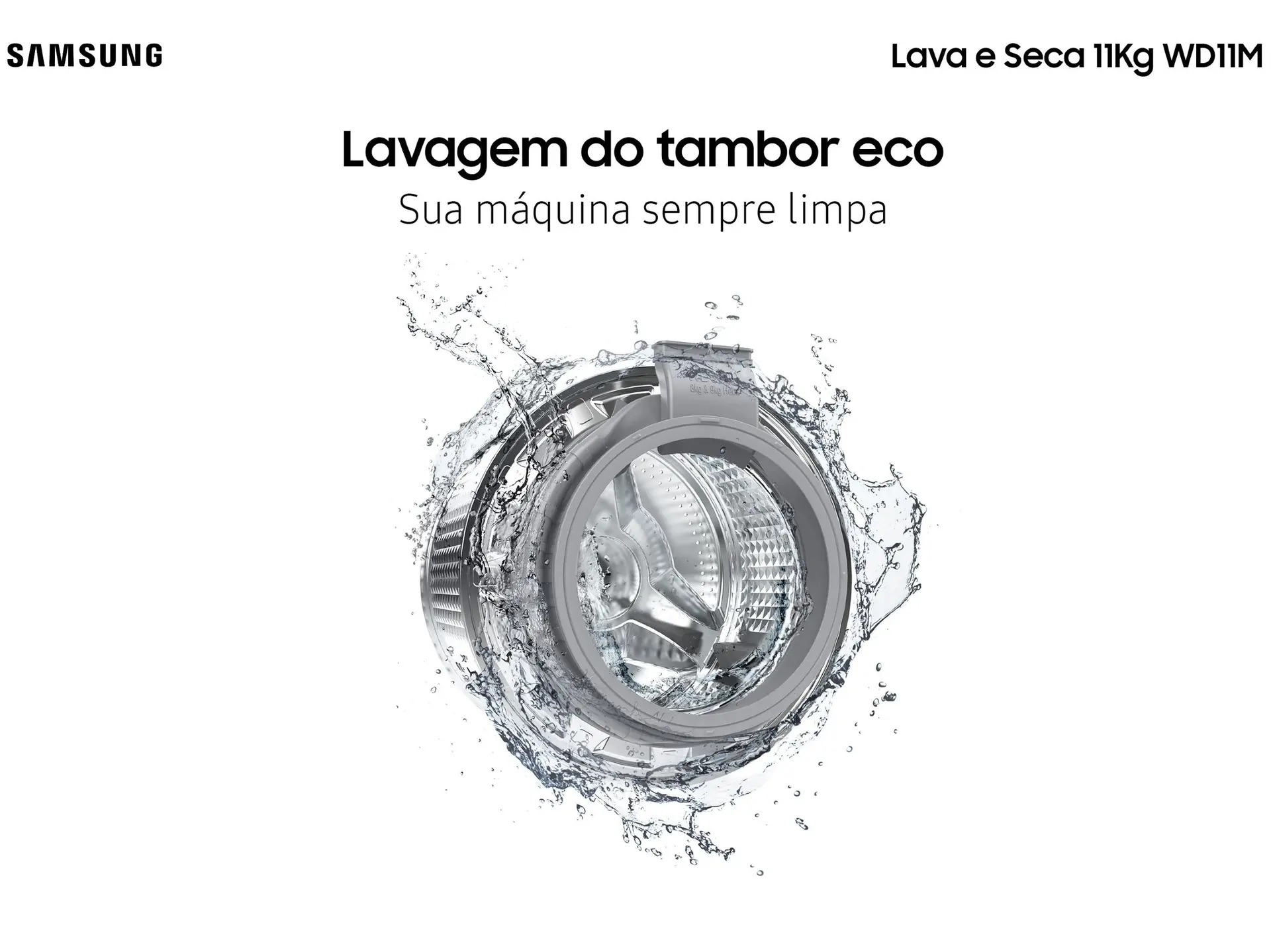 Lava e Seca Samsung WD11M com Digital Inverter WD11M4473PX Inox Look 11/7kg 110/220V - Imagem 7
