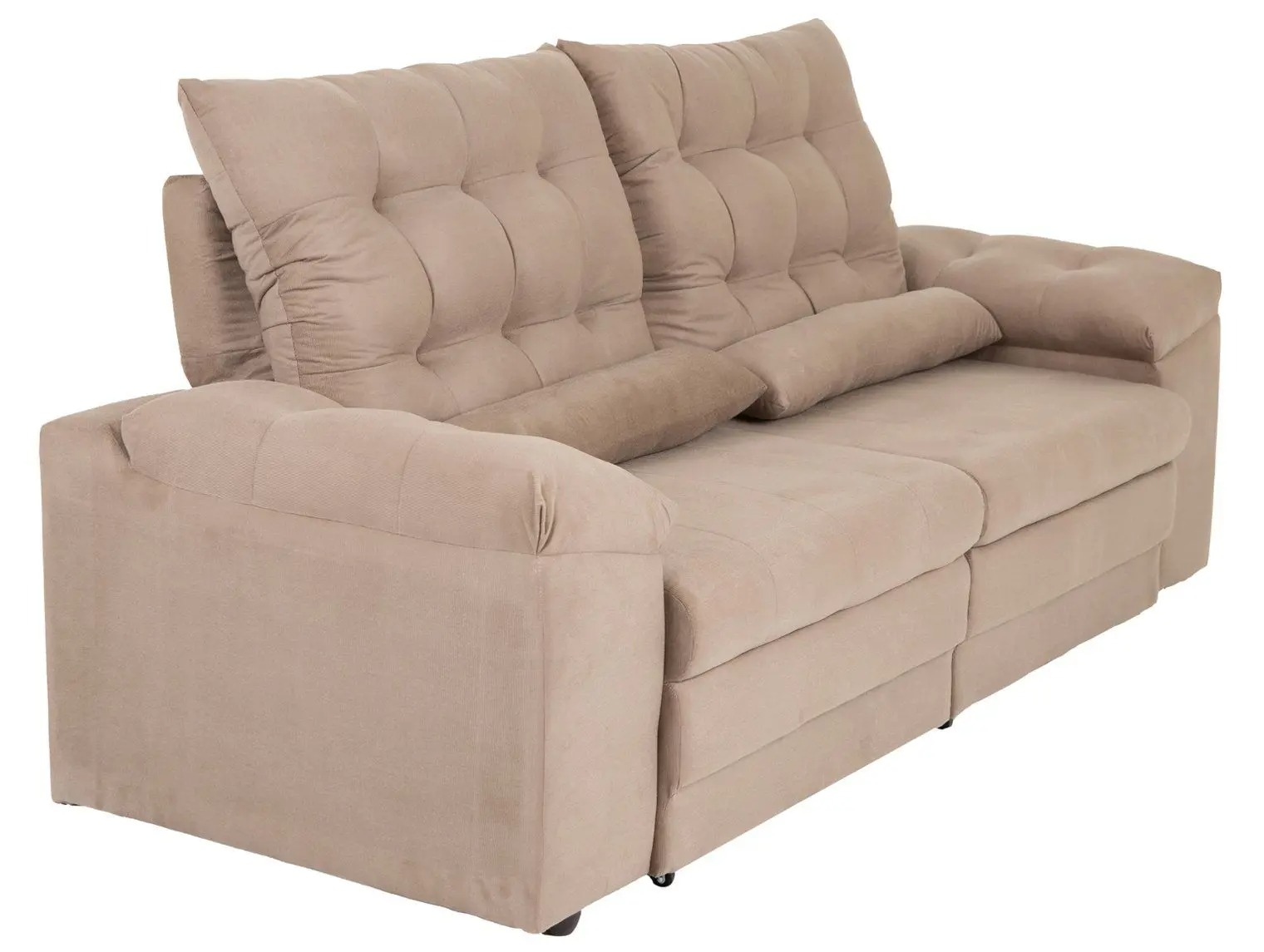 Sofá 3 Lugares Retrátil Reclinável Suede Phormatta Colômbia SMP - Imagem 3