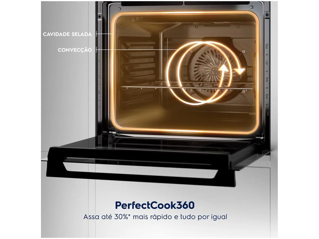 Forno de Embutir Elétrico Electrolux 80L Experience Air fryer, PerfectCook360 e Painel Touch (OE8EA) 110/220V - Imagem 5