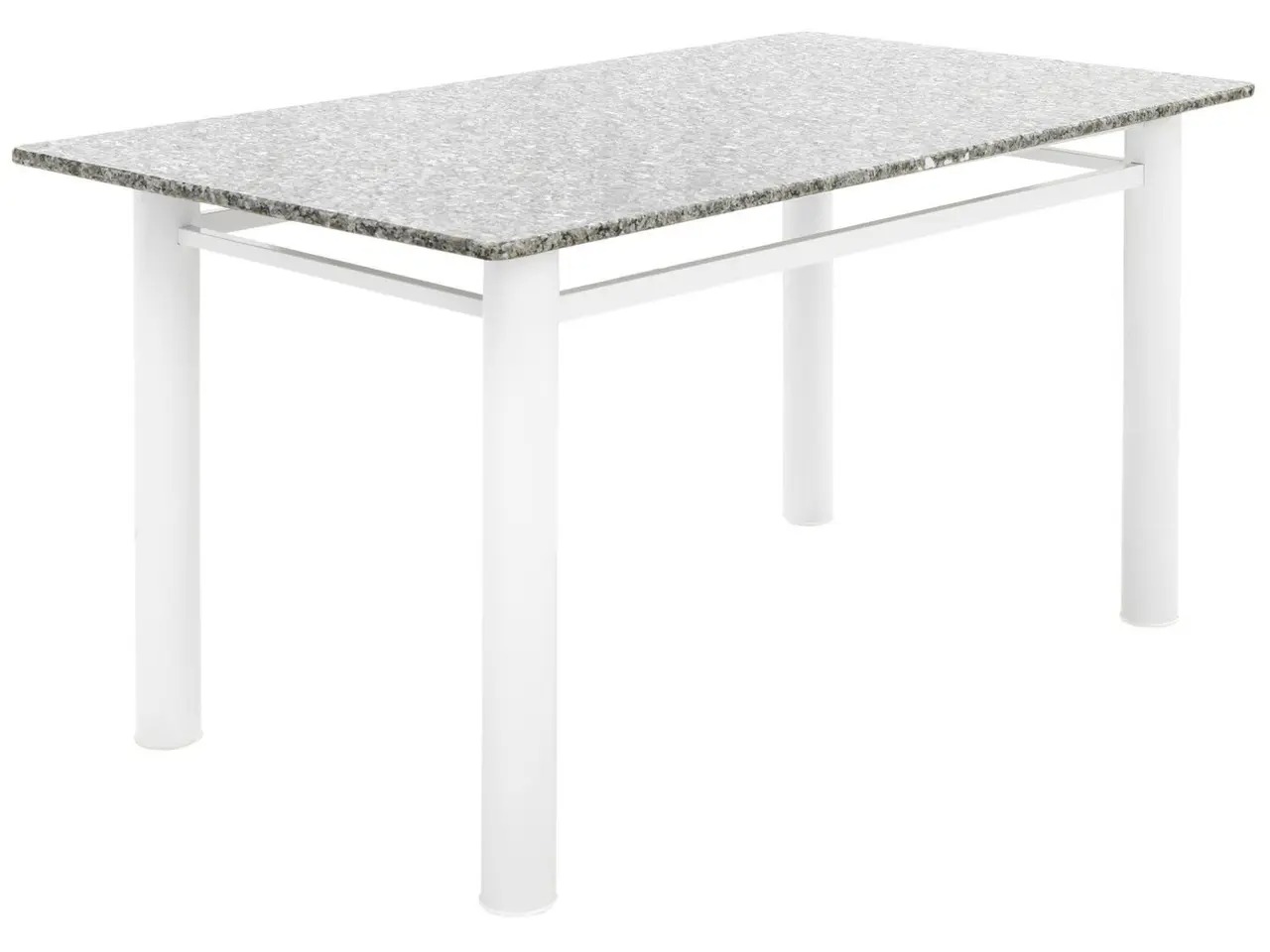Mesa de Jantar 6 Cadeiras Retangular Aço Tampo Granito Poeme Ciplafe - Imagem 7
