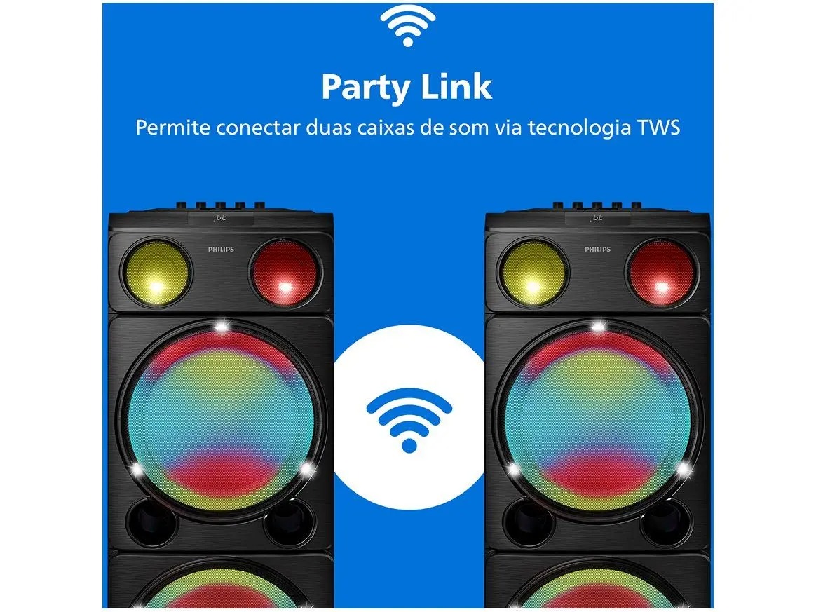 Caixa de Som Torre Philips TAX5509/78 Party Speaker 2400W - Imagem 5
