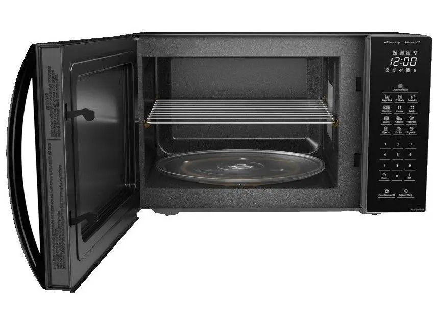 Microondas Panasonic Dupla Refeição 34L Black Glass - NN-ST66NBRU 110/220V - Imagem 8