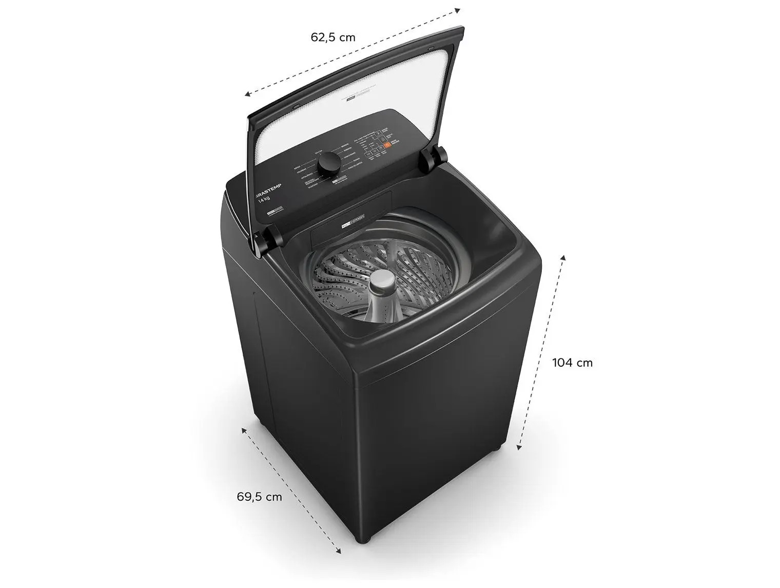 Lavadora de Roupas Brastemp 14Kg Cinza Platinum com 12 Programas de Lavagem com Smart Sensor - BWJ14A9 110/220V - Imagem 5