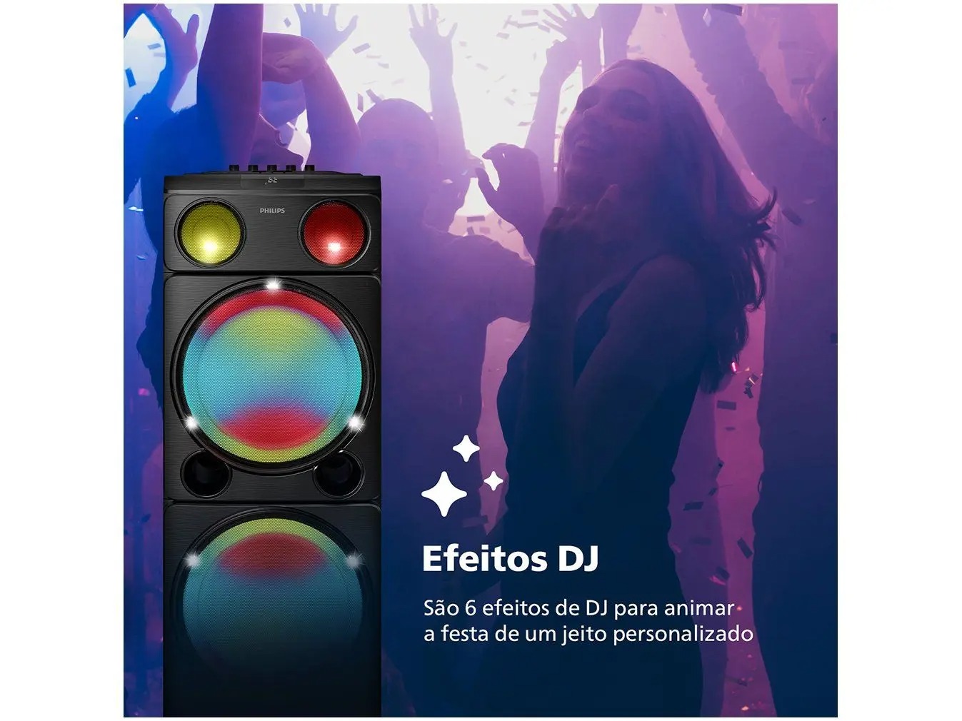 Caixa de Som Torre Philips TAX5509/78 Party Speaker 2400W - Imagem 6