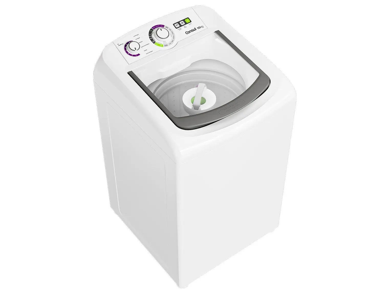 Lavadora de Roupas Consul 10kg 16 Programas de Lavagem Branca CWB10BB 110/220V - Imagem 2