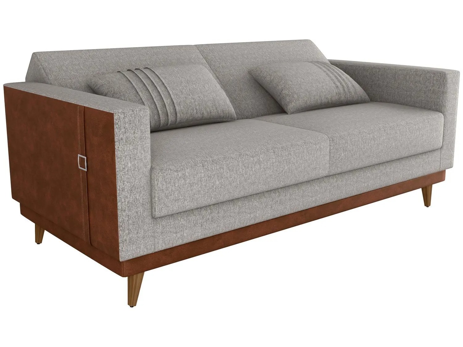 Sofá-cama 3 Lugares Casal Reclinável Facto e Linho Matrix Esther - Imagem 3