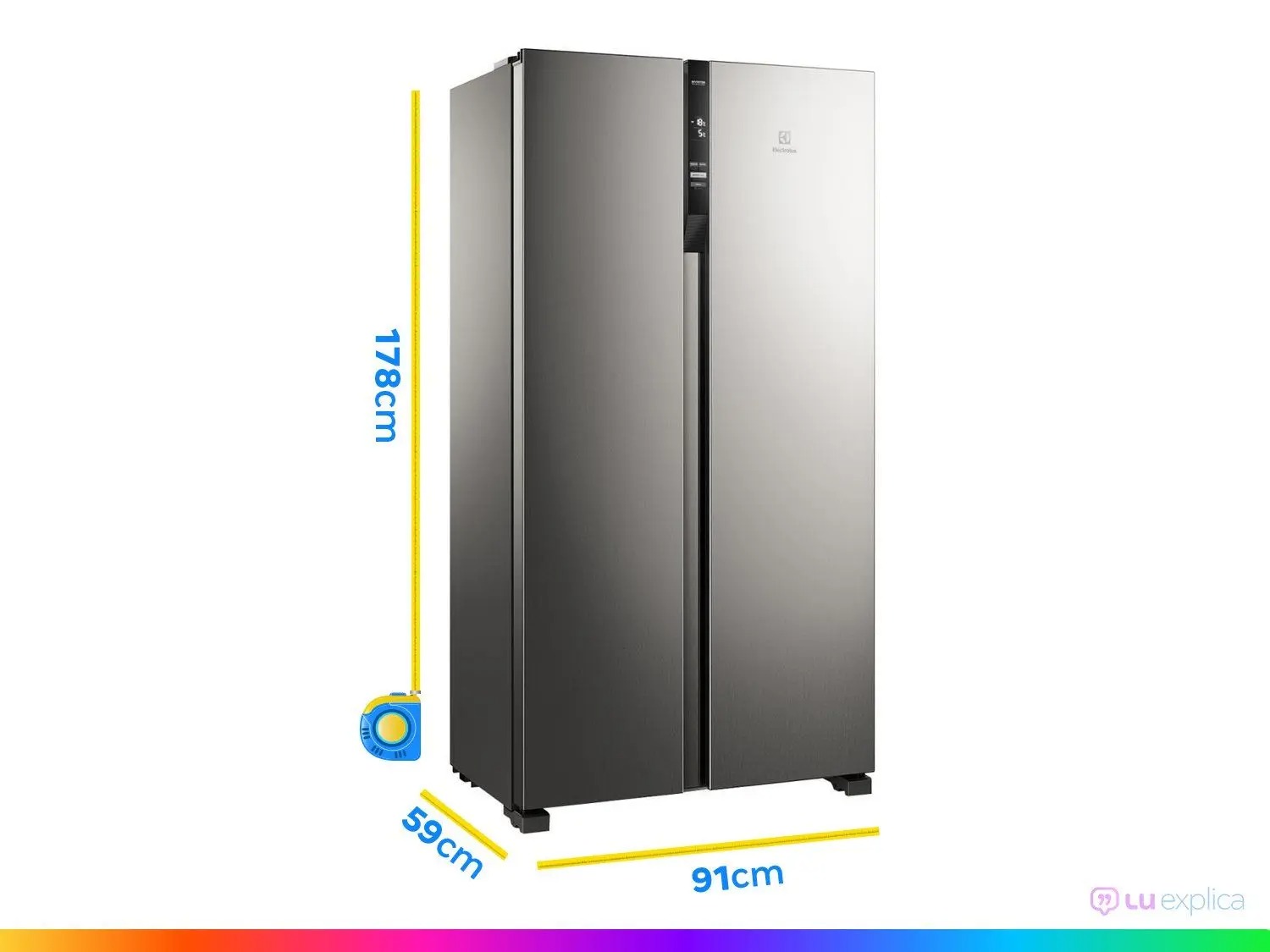 Geladeira Electrolux Frost Free Inverter 440L Efficient com AutoSense Side by Side cor Inox Look (IS4S) 110/220V - Imagem 6