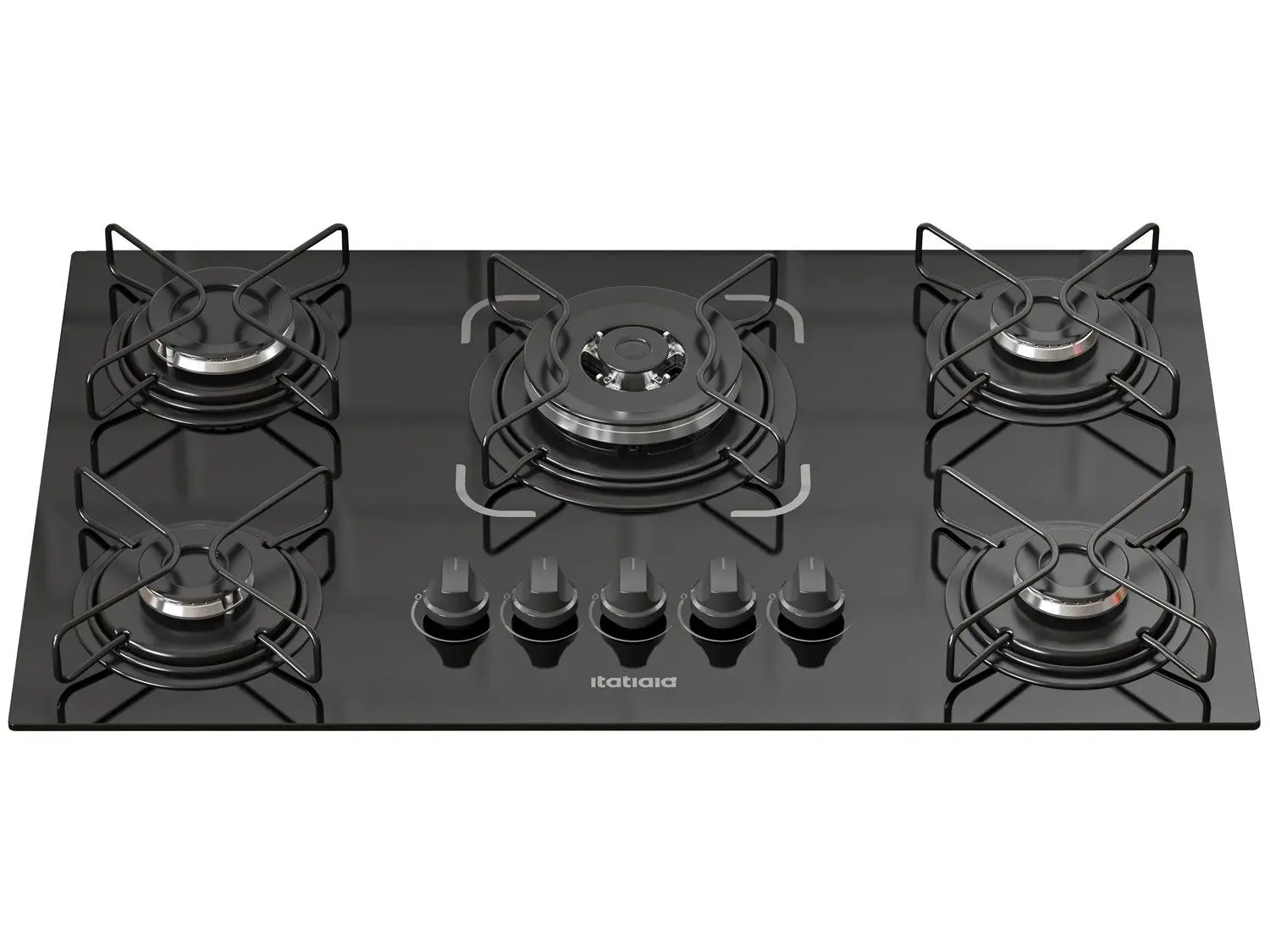 Cooktop 5 Bocas a Gás GLP Itatiaia Tripla Chama Preto Essencial 110/220V - Imagem 5