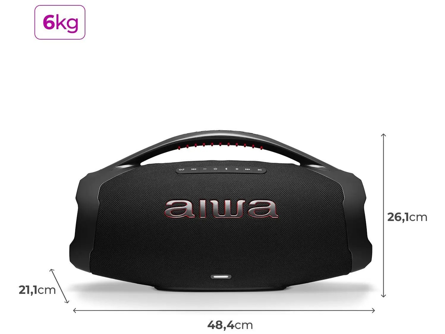Caixa de Som Aiwa Boombox Plus AWS-BBS-01-B Bluetooth Amplificada 200W USB - Imagem 12