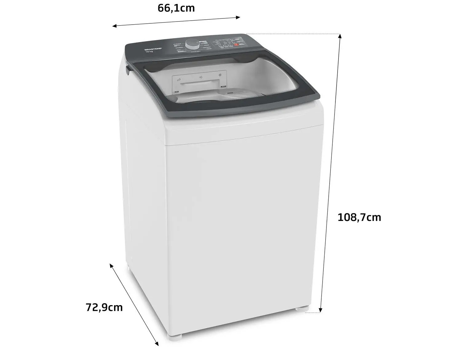 Máquina de Lavar Brastemp 18 kg Ciclo Tira Manchas Advanced e Ciclo Antibolinhas Branco BWF18AB 110/220V - Imagem 6
