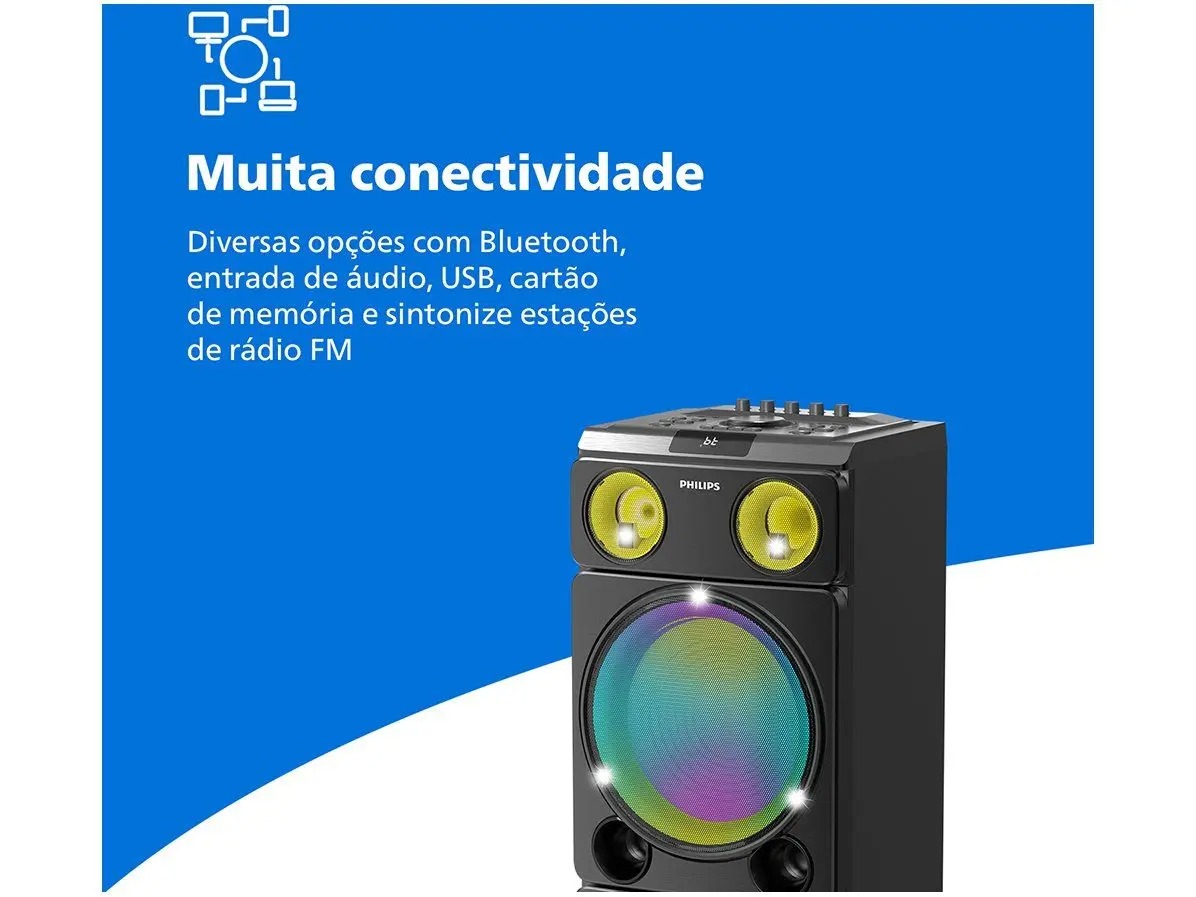 Caixa de Som Torre Philips TAX5509/78 Party Speaker 2400W - Imagem 8