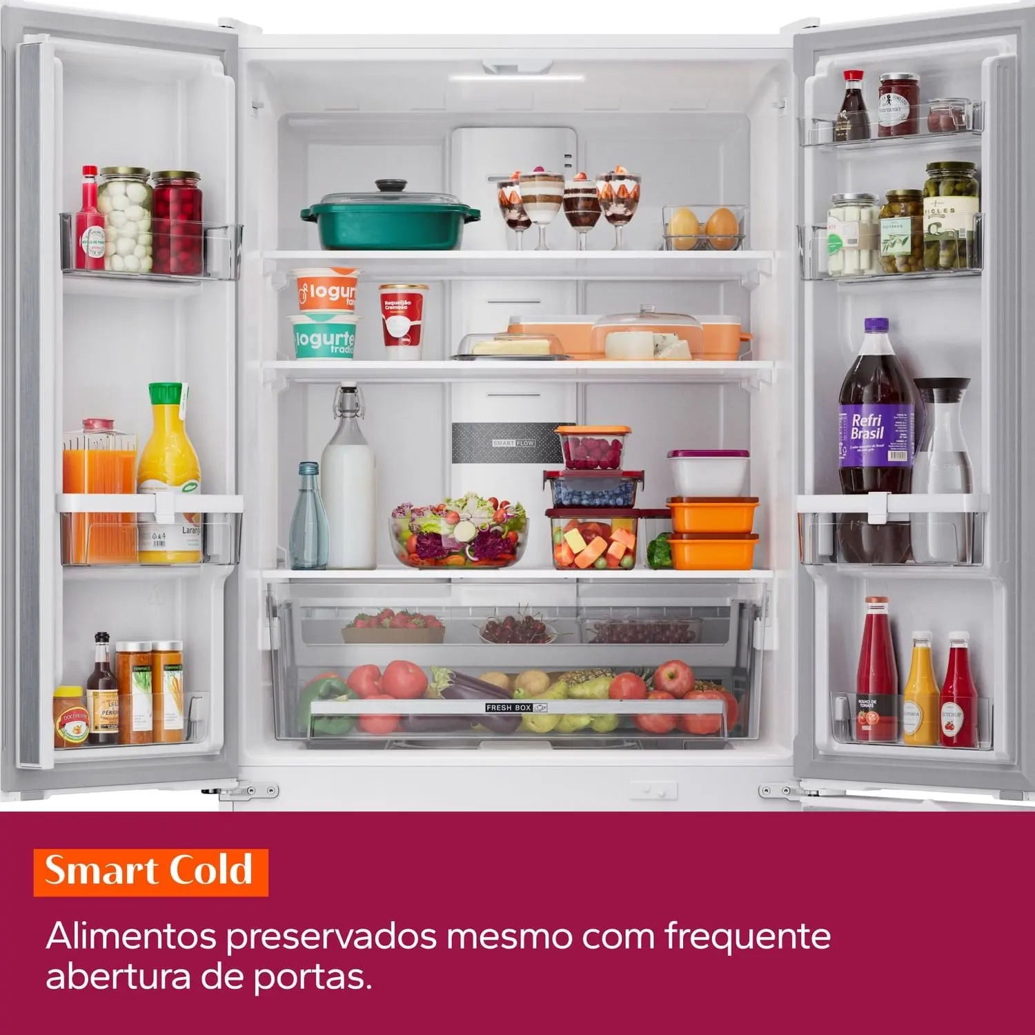 Geladeira Frost Free French Door 3 Portas Branca Brastemp - BRO85MB 110/220V - Imagem 4