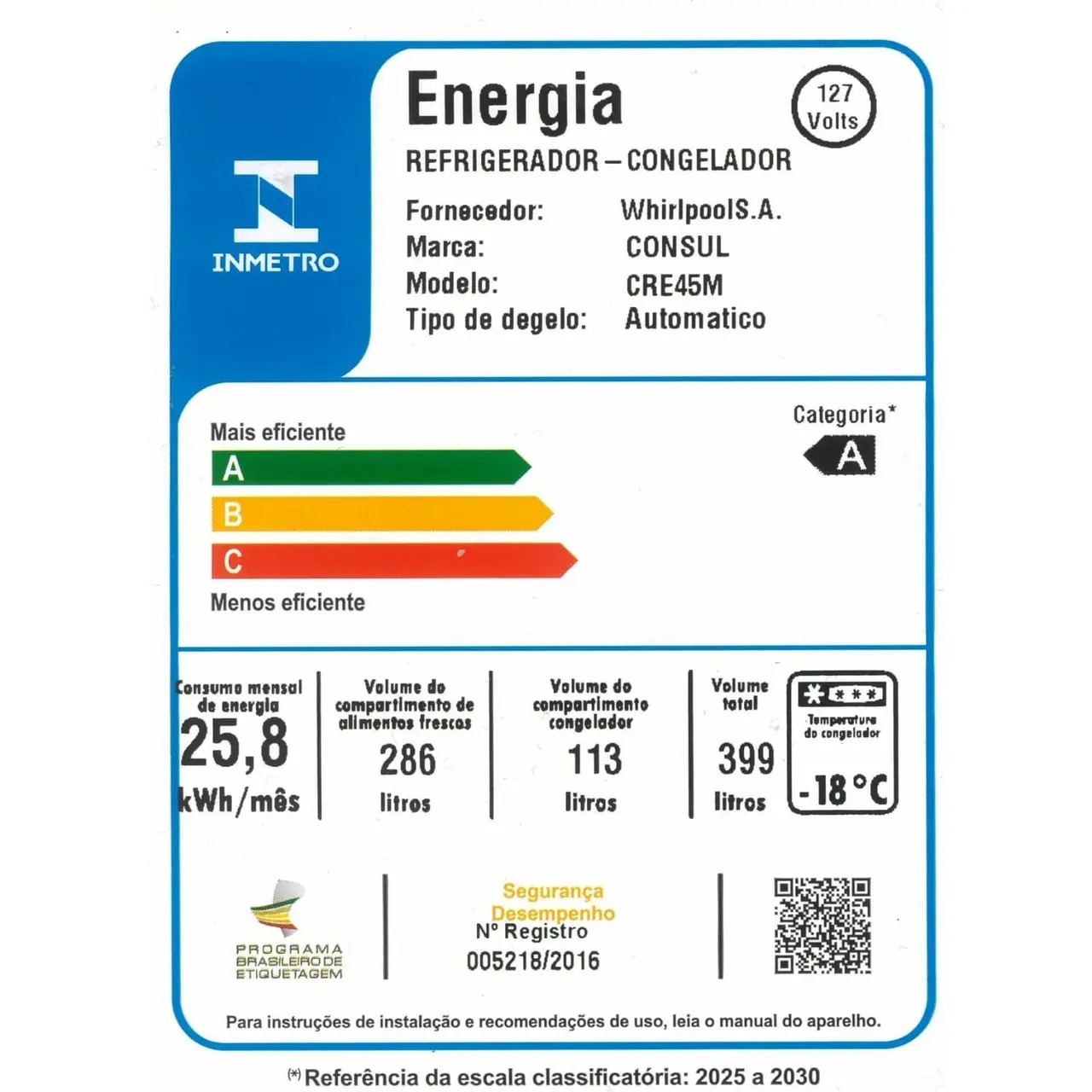 Geladeira Frost Free Duplex 399 Litros Consul com Freezer Embaixo - CRE45MB 110/220V - Imagem 6
