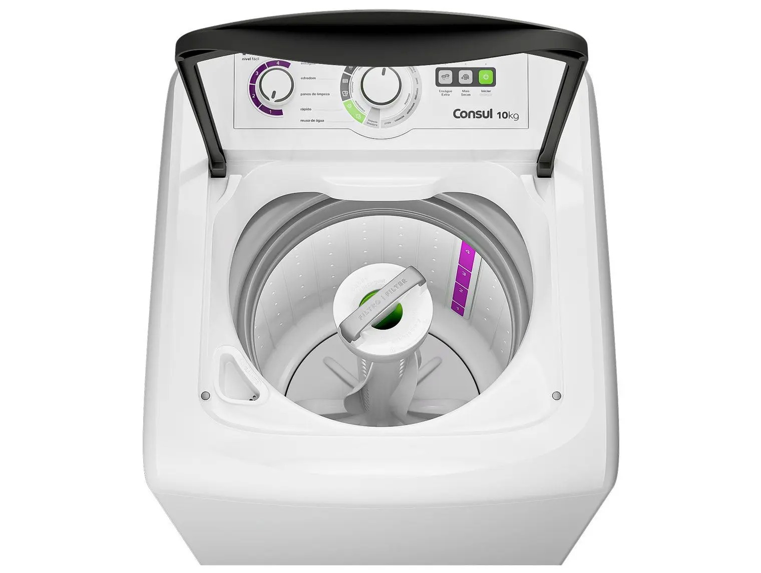 Lavadora de Roupas Consul 10kg 16 Programas de Lavagem Branca CWB10BB 110/220V - Imagem 3