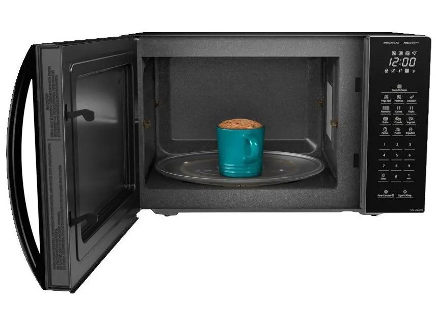 Microondas Panasonic Dupla Refeição 34L Black Glass - NN-ST66NBRU 110/220V - Imagem 5