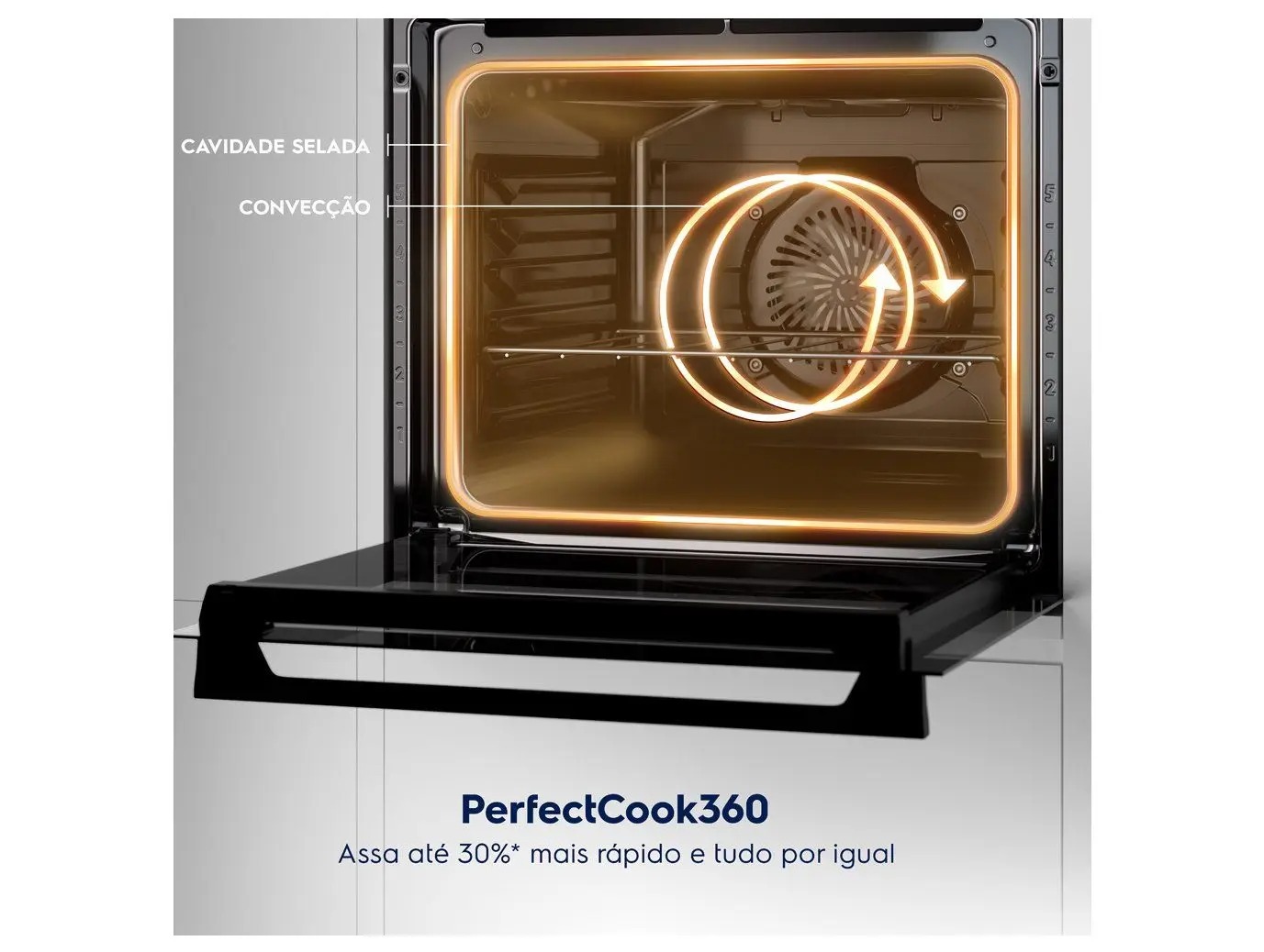 Forno de Embutir Elétrico Electrolux 50L Experience Air Fryer, PerfectCook360 e Painel Touch (OE5EA) 110/220V - Imagem 7