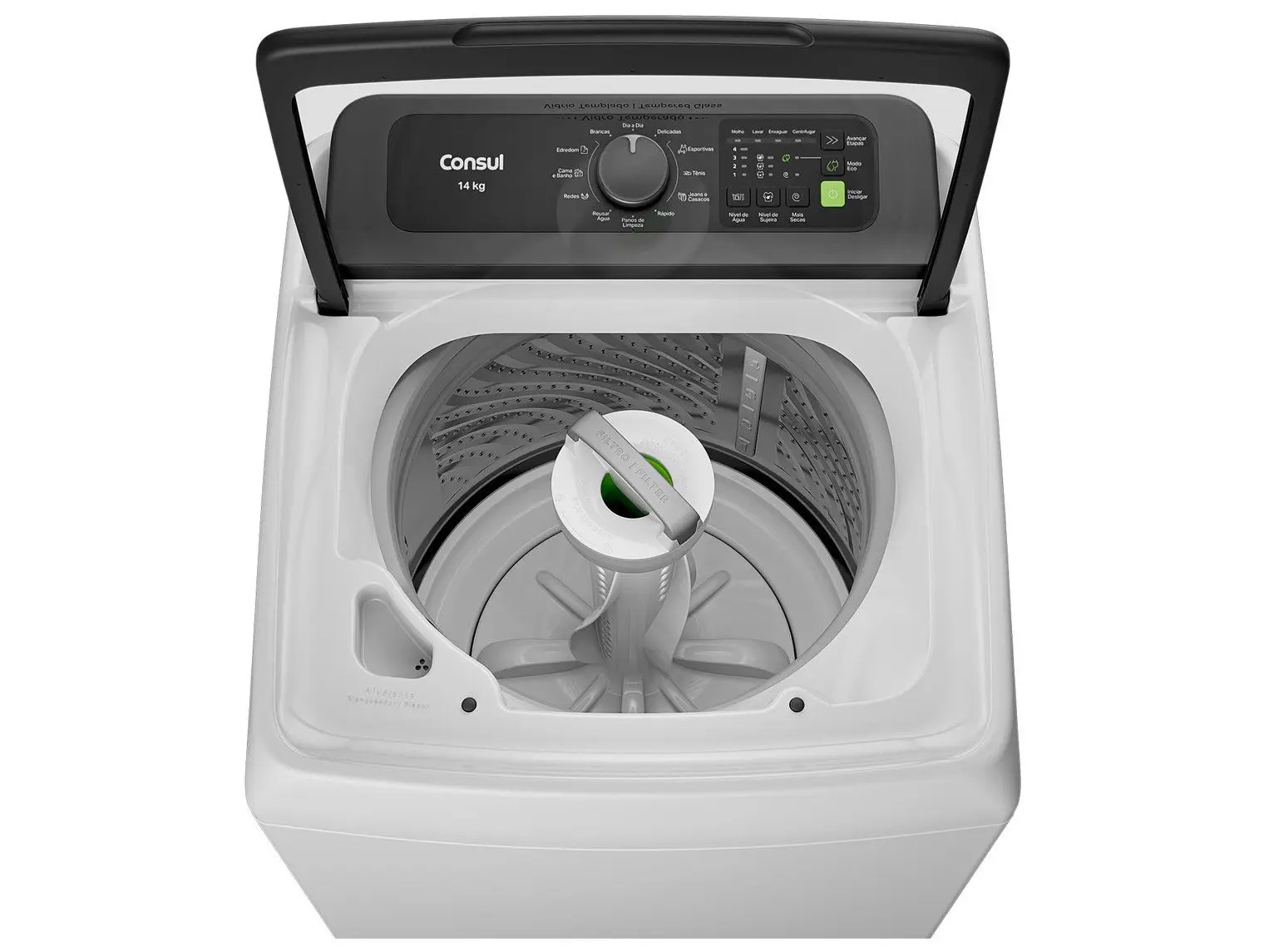Máquina de Lavar Roupa Consul 14kg Branca com Modo Eco e Edredom 110/220V - Imagem 3