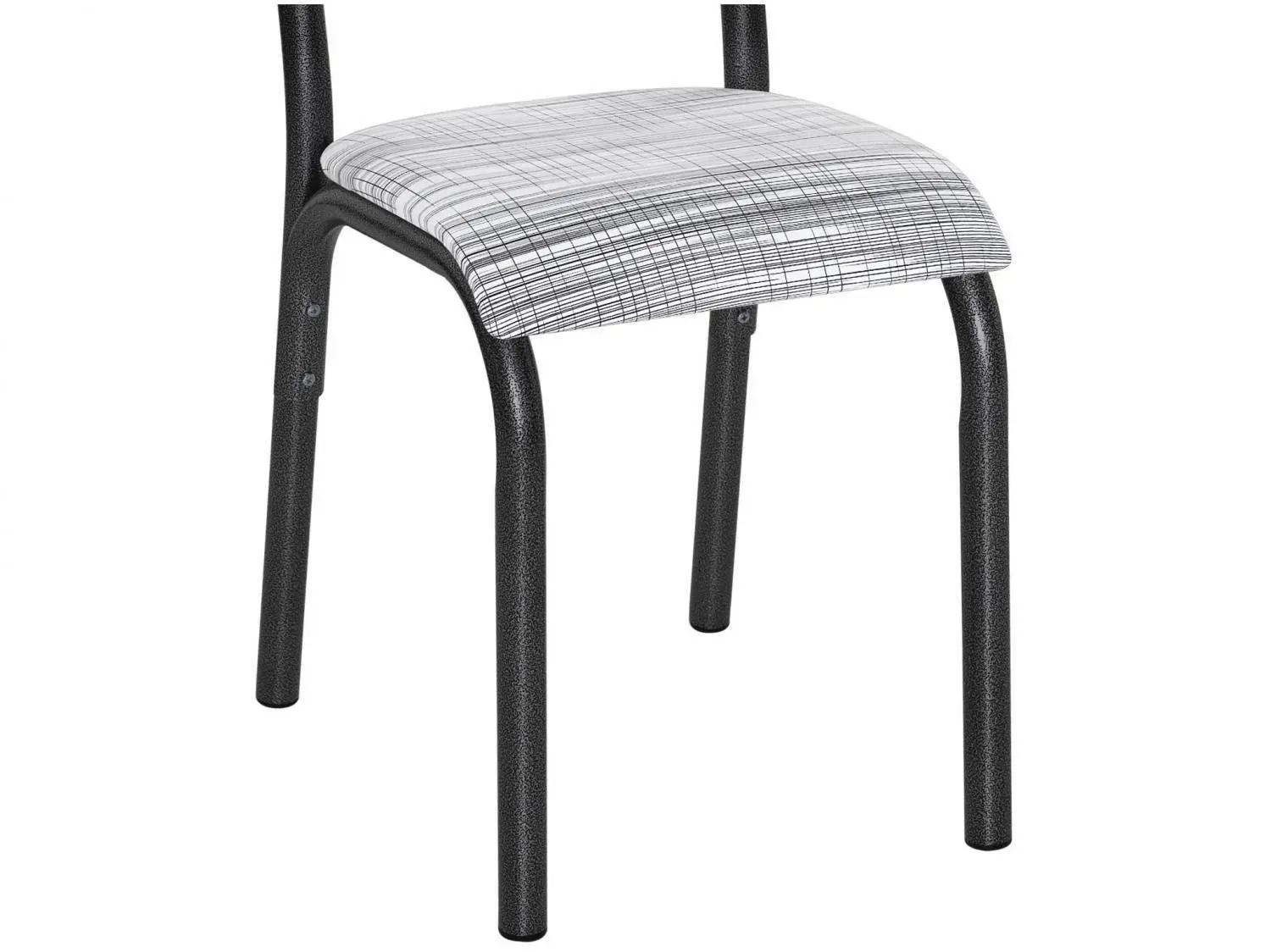Mesa de Jantar 4 Cadeiras Retangular Aço Tampo Granito Poeme Ciplafe - Imagem 10