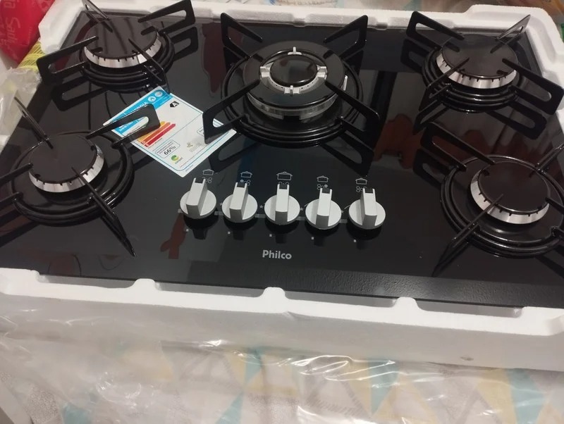 Cooktop 5 Bocas Philco Cook Chef 5 TC à Gás - GLP Preto Tripla-chama Cook Chef 5 TC 110/220V - Imagem 8