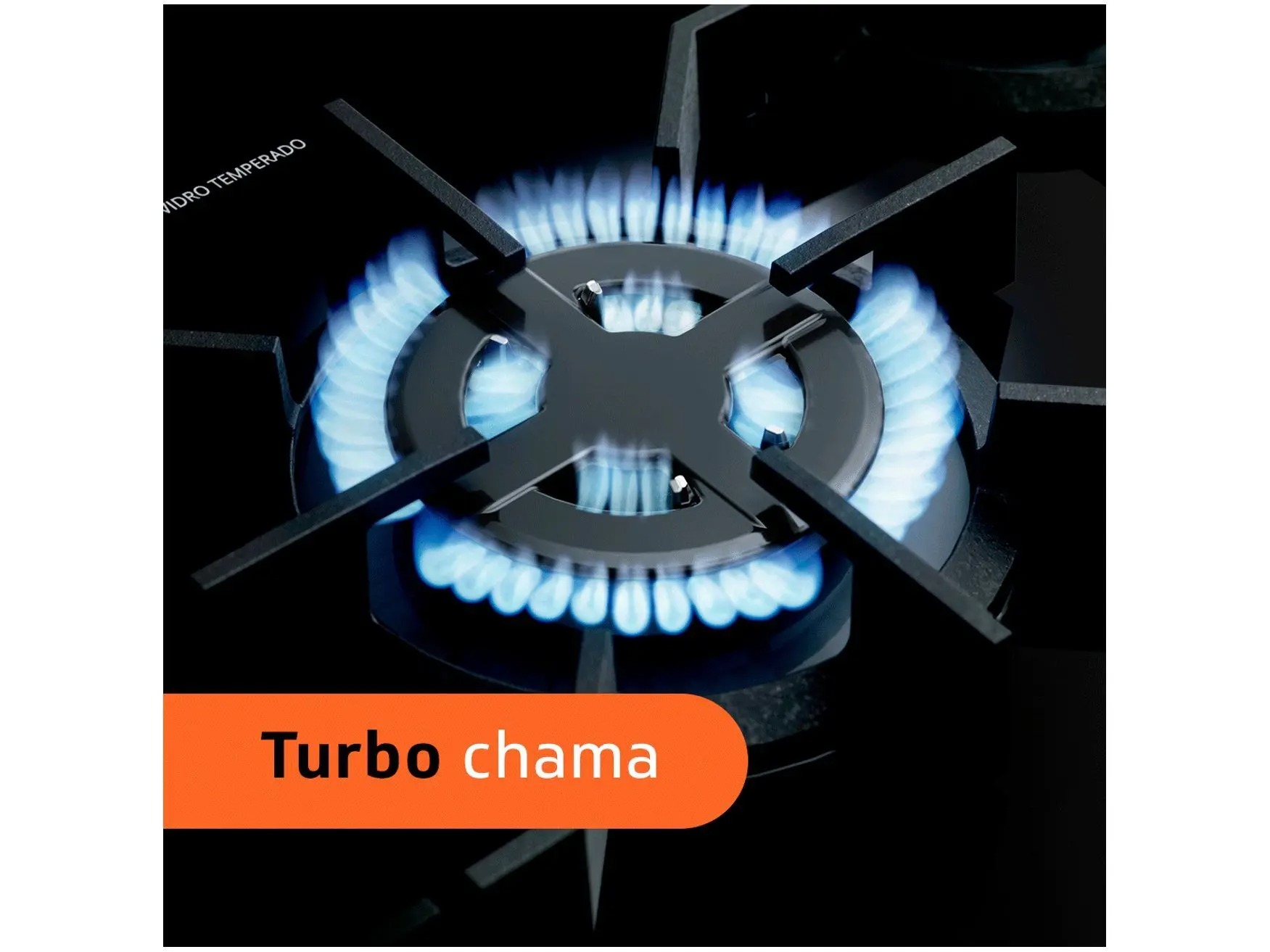 Fogão Brastemp 5 Bocas Preto Com Mesa de Vidro e Turbo Chama - BFS5VCE 110/220V - Imagem 8