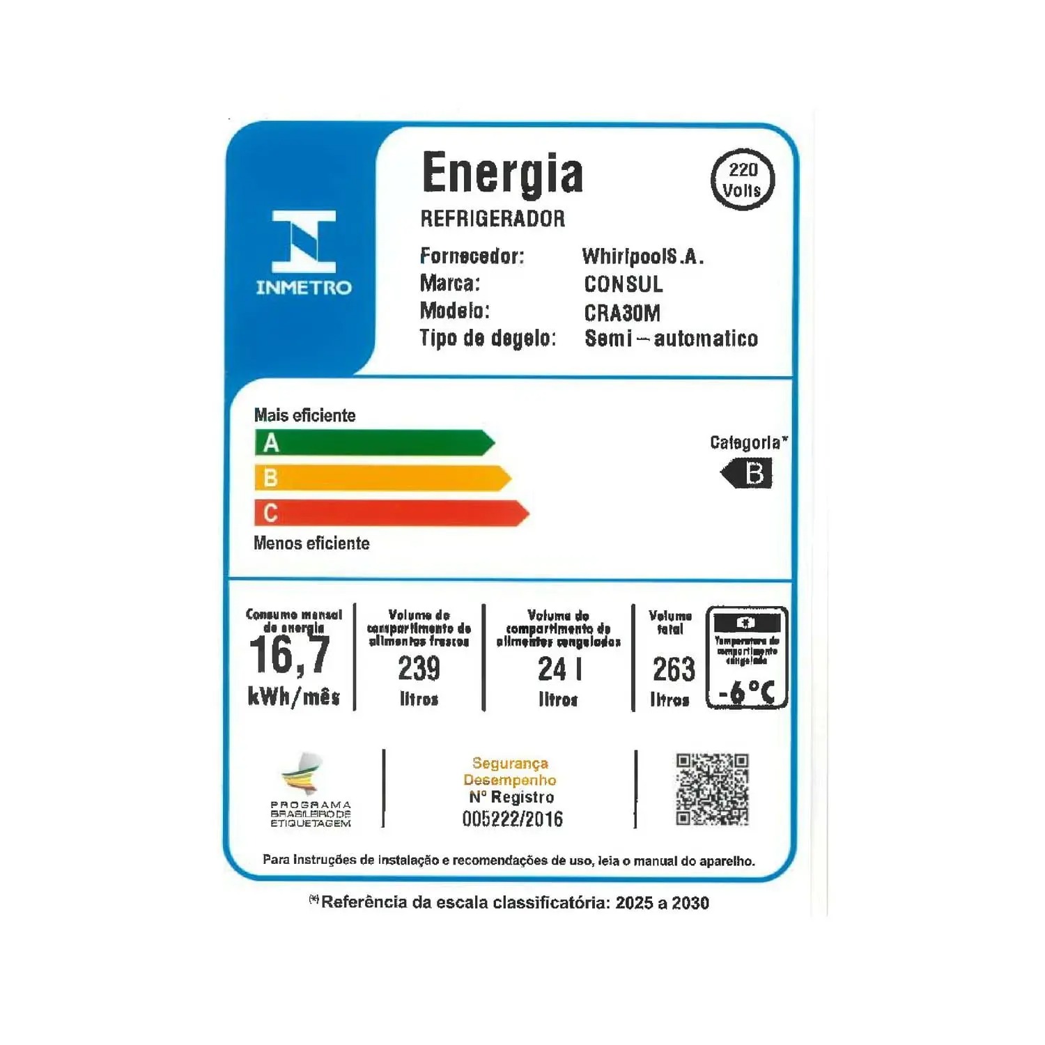Geladeira Degelo Seco 263 Litros Consul - CRA30MB 110/220V - Imagem 11