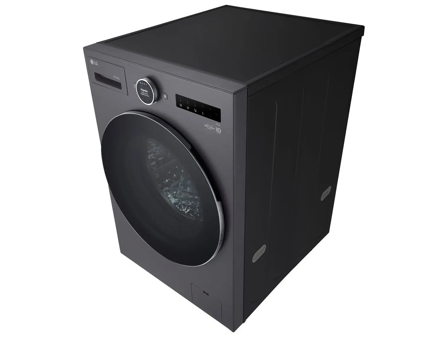 Lava e Seca Smart LG 18kg WD18GNT Motor Inverter Direct Drive Água Fria e Quente Black Inox 110/220V - Imagem 5