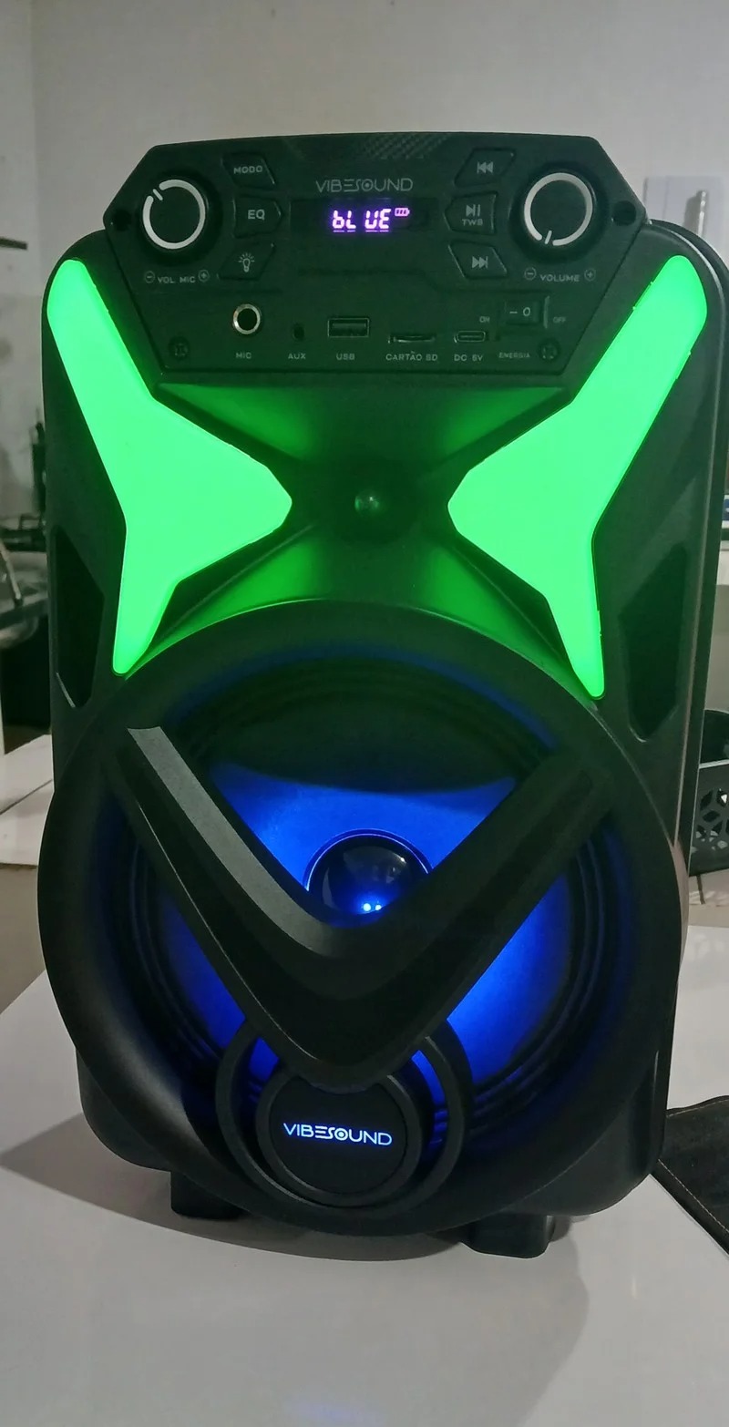 Caixa de Som Amplificada Bluetooth Vivensis Vibe Sound V8 Power 340W USB - Imagem 16