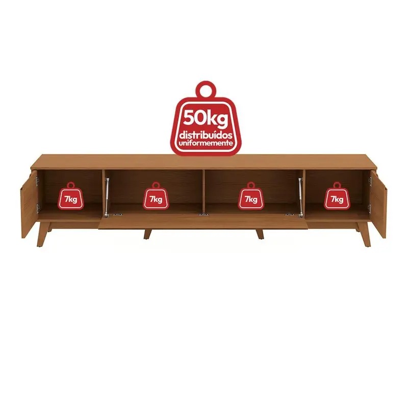 Rack Kappesberg 3 Portas Canela 218cm - Imagem 3