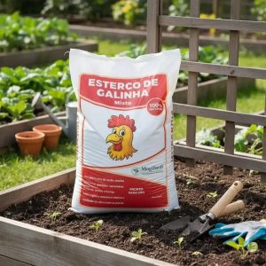 Esterco de galinha substrato adubo orgânico 5 KG Mogifertil