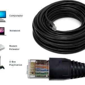 Cabo De Rede Pacht Cord 3m Ethernet Rj45 Cat6 Preto 3 Mt - Deko
