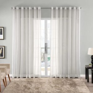Cortina Gaze de Linho 3,00m x 2,70m Sem Forro Para JanelaQuartoeSala - Marias Enxoval Cortinas
