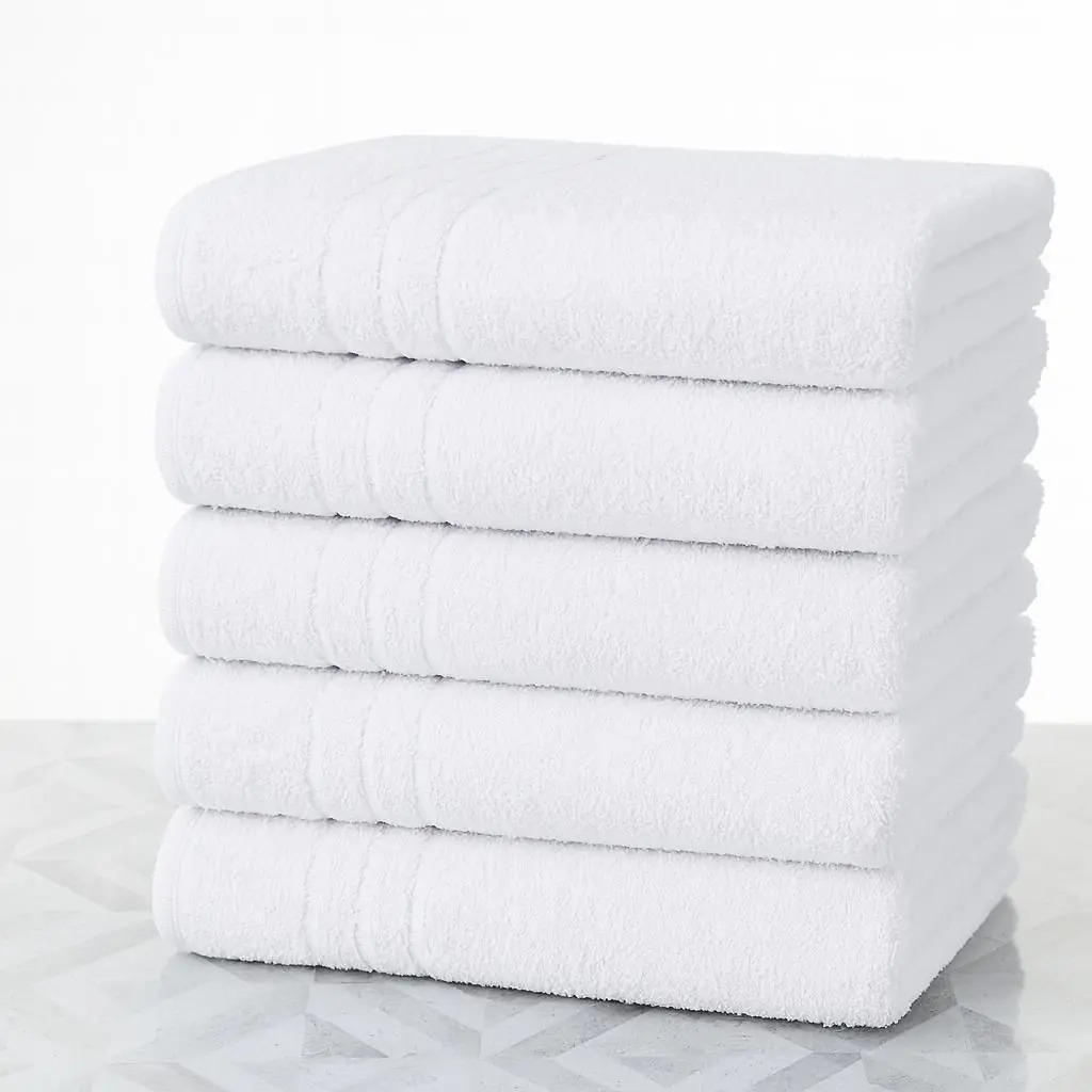 Kit 5 Toalhas de Banho Brancas Hotel 100 Algodão 400g Felpuda Macia - Toalhas Groh