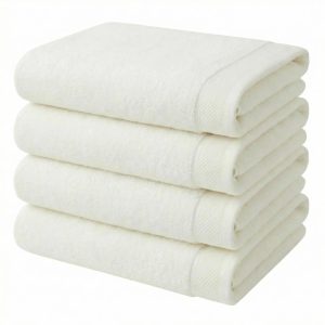 Kit 4 Toalhas De Banho Gigante Gramatura 500 Felpudo Atacado Eleganz Hotel Branca - Sarah Enxovais