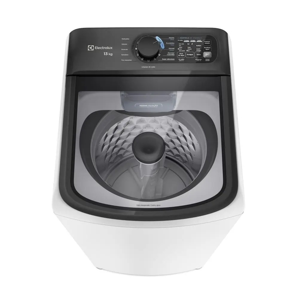 Máquina de Lavar Electrolux Efficient 13kg Branca Compacta, Econômica e Pré-diluição (LET13) 110/220V - Imagem 2