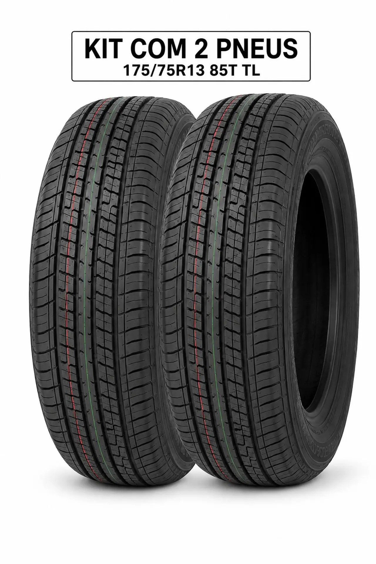 Kit 2 Pneus aro 13 175/75R13 Novos 5 Anos de Garantia Alta Durabilidade e Conforto - Neupar