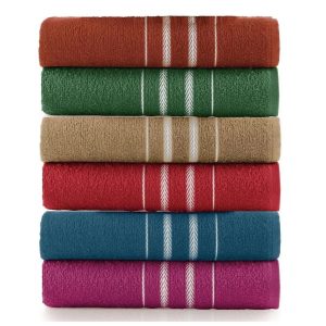 Toalha De Banho 100% Algodão Teka Escala Kit 4 Peças