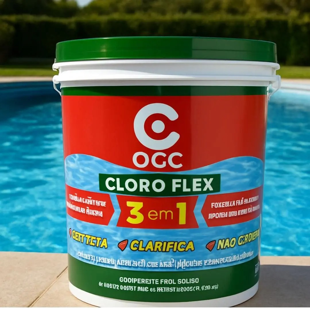 Balde De Cloro Flex OCC 10 Kg Para Limpeza E Manutenção Para Piscina - Imagem 3