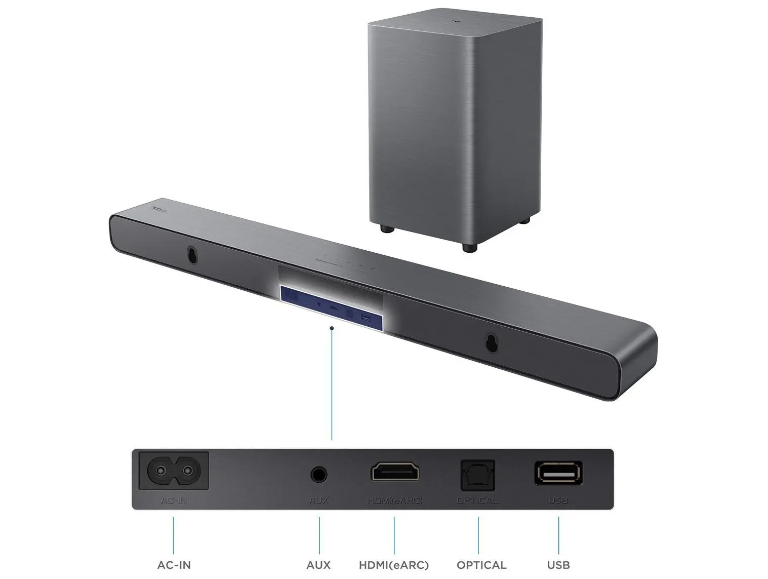 Soundbar TCL S55H 2.1 Canais Bluetooth com Subwoofer sem Fio 120W - Imagem 2