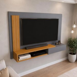 Painel TV Smart até 50 Polegadas Matheus com porta - Várias Cores - MJM Casa dos Moveis - MJM Casa dos Móveis
