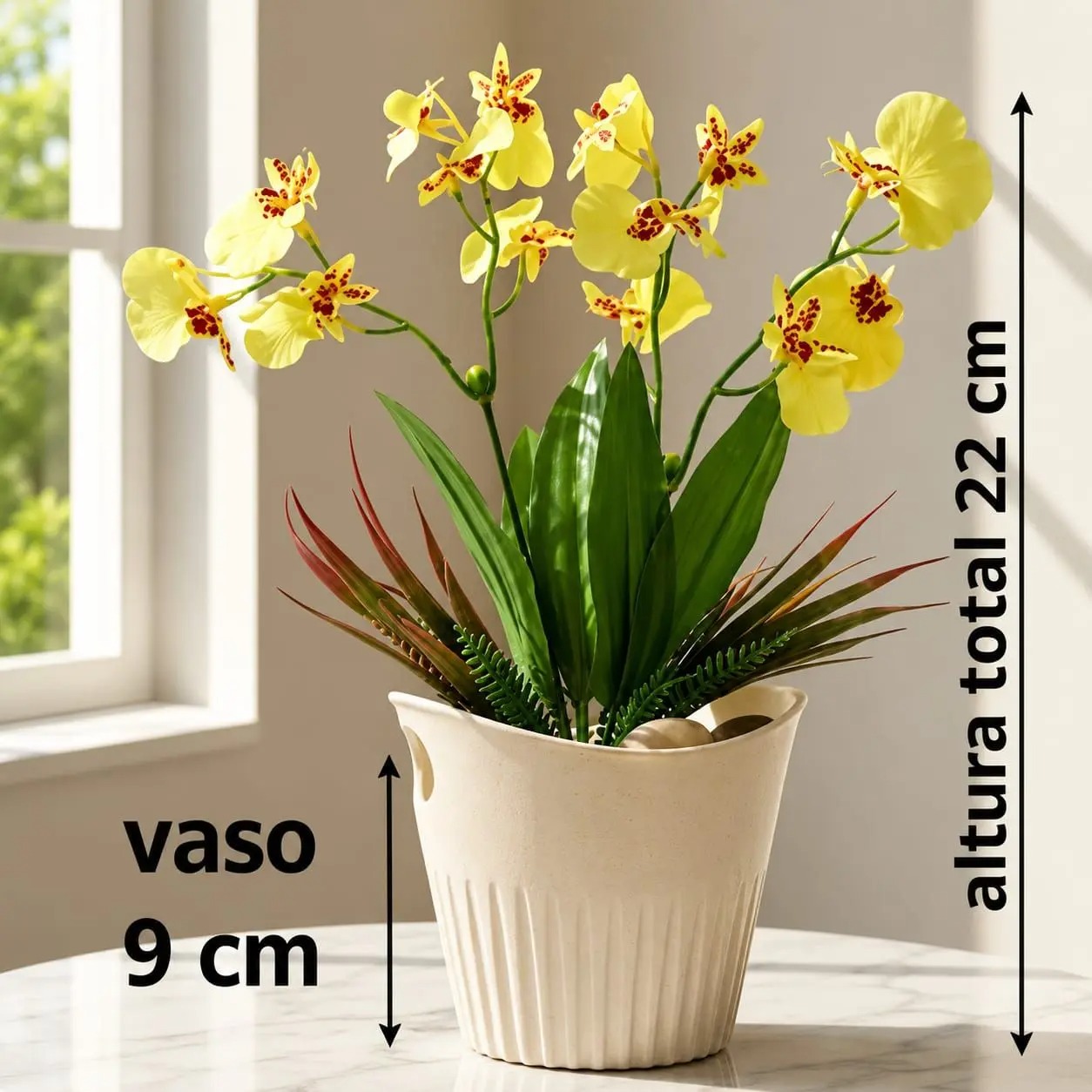 Arranjo de orquídeas artificiais, flores enfeite , sala, banheiro ,prateleiras e todo ambiente que quiser decorar - Br Beleza Brasileira - Imagem 3