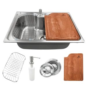 Cuba Gourmet Aço Inox 201 60x42 cm com Acessórios e Tábua de Corte Stillus Home