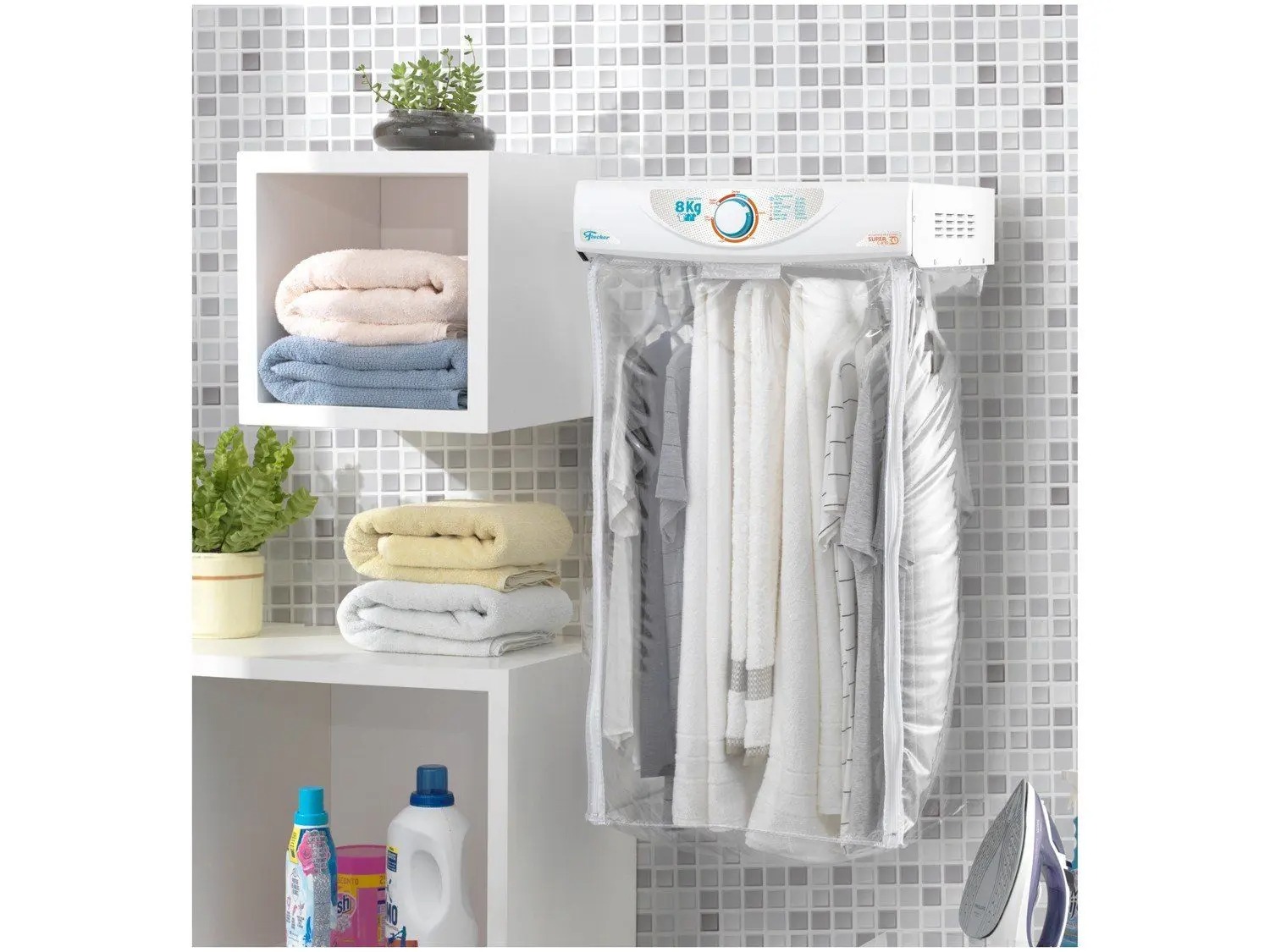 Secadora de Roupas de Parede Fischer Super Ciclo 8kg com Timer 1450W Branco 110/220V - Imagem 2