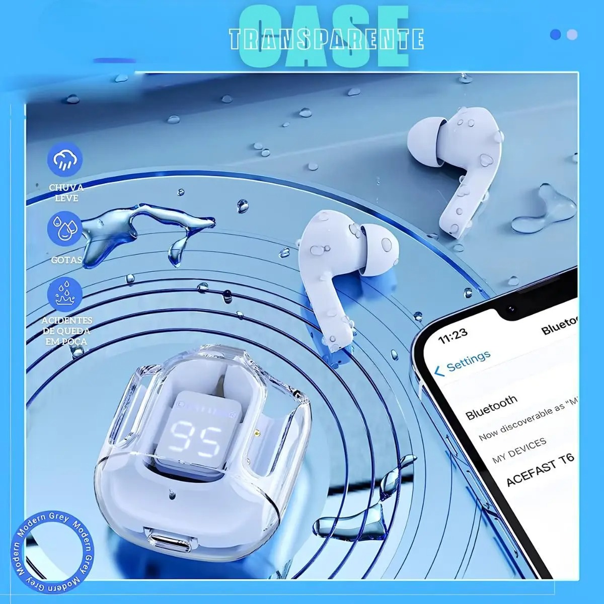 Fone De Ouvido Potente 5.3 Bluetooth Ultrapods Max - ONYONSTORE - Imagem 3