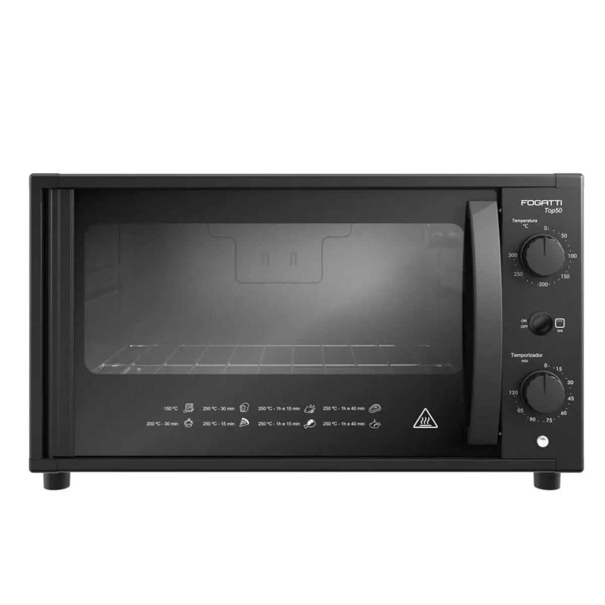 Forno Elétrico de Bancada 50 Litros Top50 Black com Grill e Luz Interna Fogatti 110/220V - Imagem 2